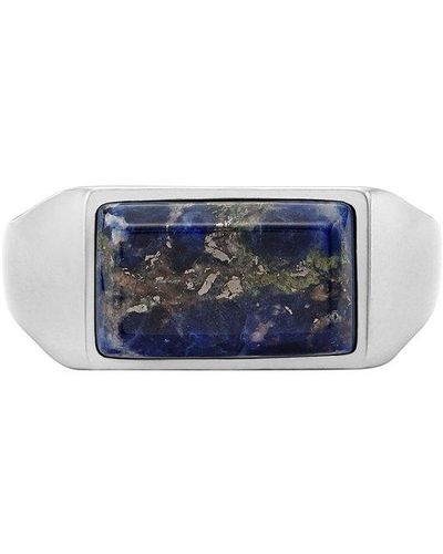 Fossil Bague jewelry jf04726040 acier inoxydable - Bleu