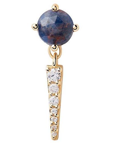 Pdpaola Boucle d'oreille unique gemstones pg01-718-u 925 argent - Bleu
