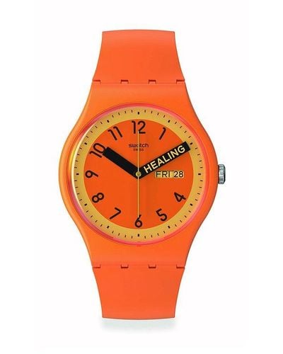Swatch Montre unisexe su so29o700 - Orange