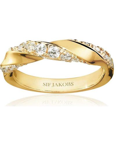 Sif Jakobs Jewellery Bague pour sj-r12114-cz-sg-60 925 argent - Métallisé