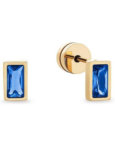 Esprit Boucles d'oreilles à fermoir à poussette shapes 88768671 acier inoxydable - Bleu