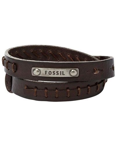 Fossil Bracelet jf87354040 acier inoxydable - Marron