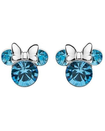 Disney Boucles d'oreilles à fermoir à poussette minnie mouse es00013smarl.cs 925 argent - Bleu