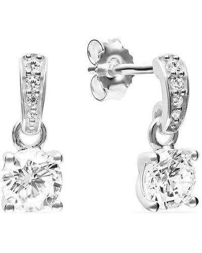 FAVS. Boucles d'oreilles à fermoir à poussette 88426886 925 argent - Blanc