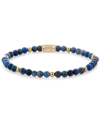 REBEL & ROSE Bracelet rr-40129-g-xs gemme - Bleu