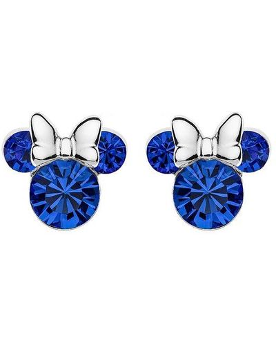 Disney Boucles d'oreilles à fermoir à poussette minnie mouse es00013ssepl.cs 925 argent - Bleu