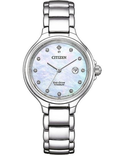 Citizen Montre pour super titanium eco drive ew2680-84d - Métallisé