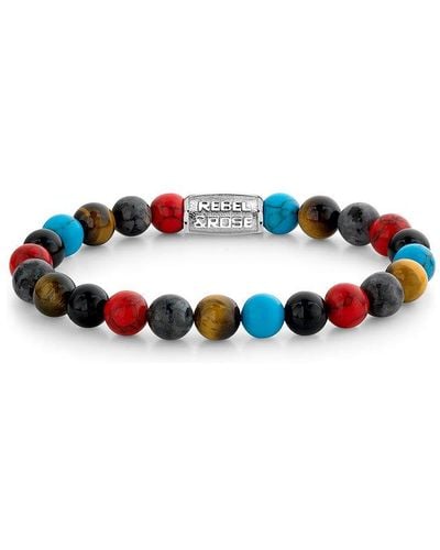 REBEL & ROSE Bracelet rr-80083-s-l gemme - Bleu