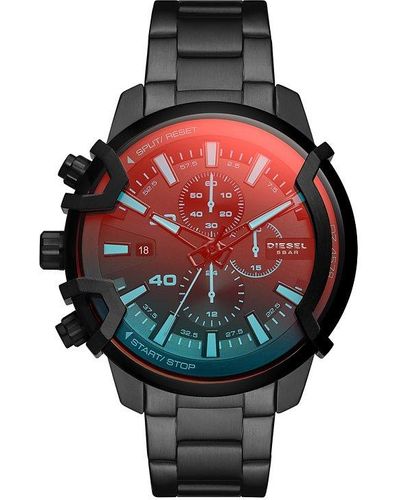 DIESEL Griffed Horloge Zwart Dz4578 - Rood