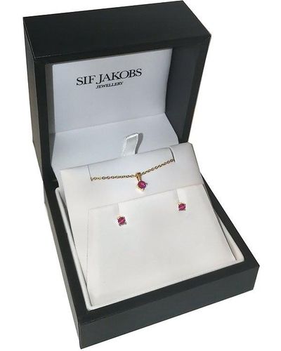 Sif Jakobs Jewellery Set de bijoux sj-p4mrde3mrd-yg-red - Noir