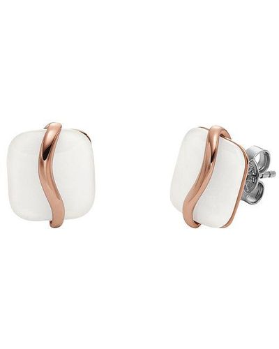 Skagen Boucles d'oreilles à fermoir à poussette sofie sea glass skj1817791 acier inoxydable - Métallisé