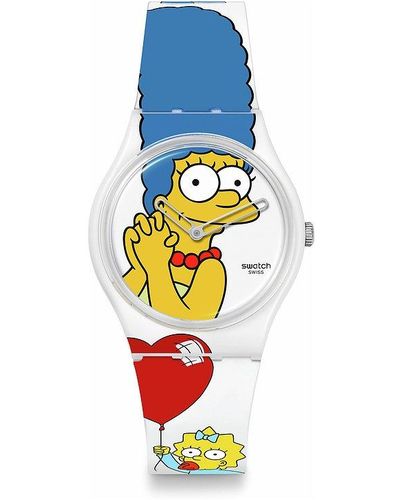 Swatch Montre unisexe 2402 the simpsons collection so28z116 - Bleu