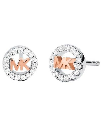 Michael Kors Boucles d'oreilles à fermoir à poussette mkc1508an931 925 argent - Blanc