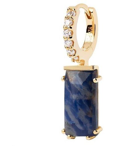 Pdpaola Boucle d'oreille unique gemstones pg01-688-u 925 argent - Bleu