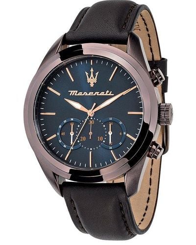 Maserati Bracelet Homme Acier Cuir Noir JM223AVE17