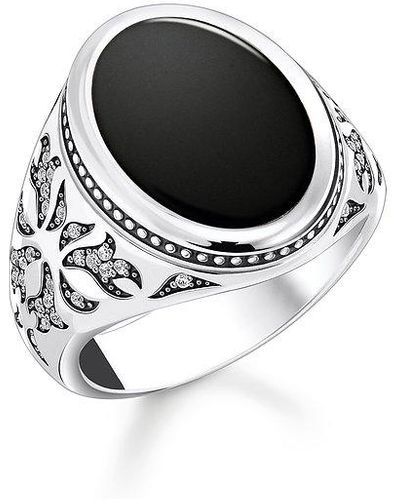 Thomas Sabo Bague pour rebel at heart tr2454-641-11-62 925 argent - Noir