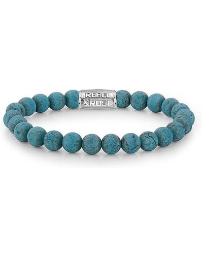 REBEL & ROSE Bracelet rr-80043-s-l gemme - Bleu