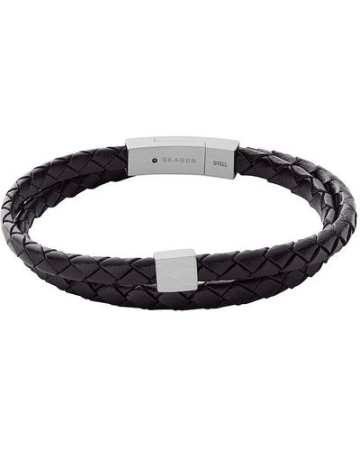 Skagen Bracelet skjm0184040 cuir - Noir
