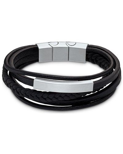 FAVS. Bracelet 88003861 cuir - Noir