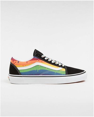 Vans Rainbow Drip Old Skool Shoes - Black