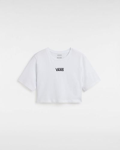 Vans Flying V Crop Rundhals-t-shirt - Weiß