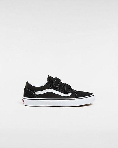 Vans Old Skool Kinderschoenen Met Klittenband - Zwart