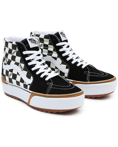 Vans Chaussures Checkerboard Sk8-hi Stacked - Noir