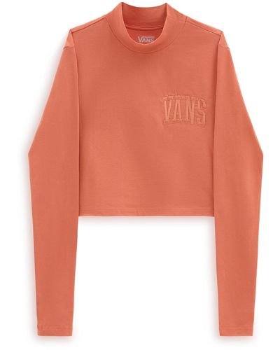 Vans Mini Langarm-t-shirt Mit Stehkragen - Orange