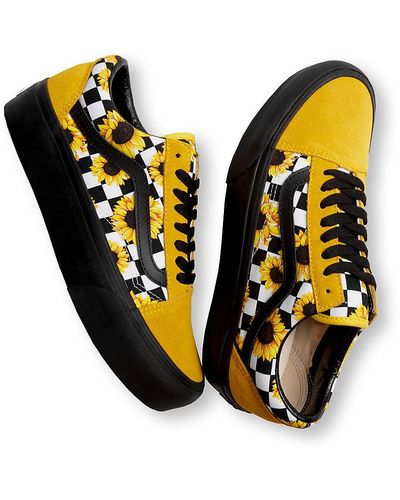 Vans old skool platform on sale yellow