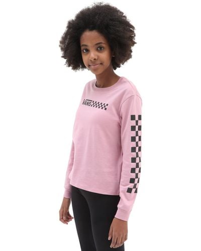 Vans Chalkboard Long Sleeve Shorty T-shirt Für Mädchen - Pink