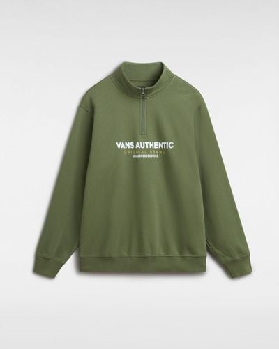 Vans Locker Geschnittenes Sport Half Zip Sweatshirt - Grün