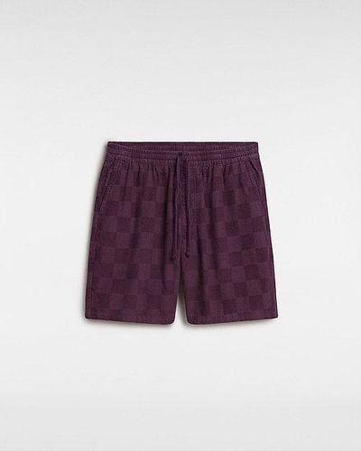 Vans Range Checkerboard Cord Loose Shorts - Purple