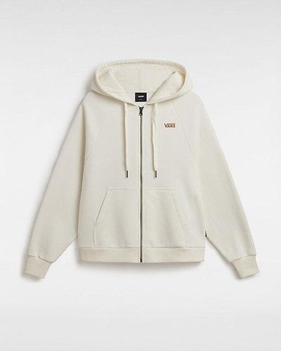 Vans Checker Flower Cocoon Zip Pullover Hoodie - Natural