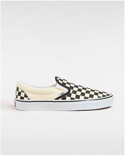 Vans Chaussures Checkerboard Classic Slip-on - Blanc
