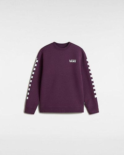 Vans Boys Exposition Check Crew Sweatshirt - Purple