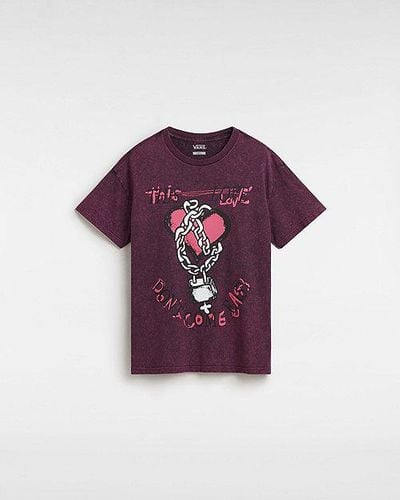 Vans T-shirt Oversize Love Shackle - Violet