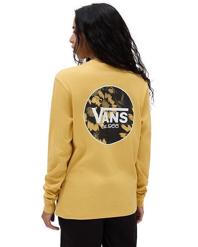Vans Floral Scent Long Sleeve Boyfriend Fit T-shirt - Yellow