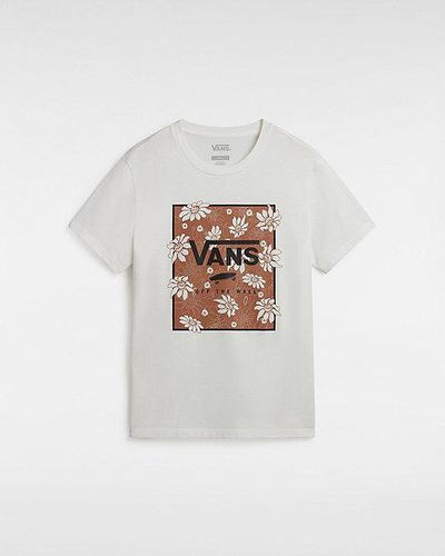 Vans T-shirt Tropic Fill Floral Boyfriend Fit - Blanc