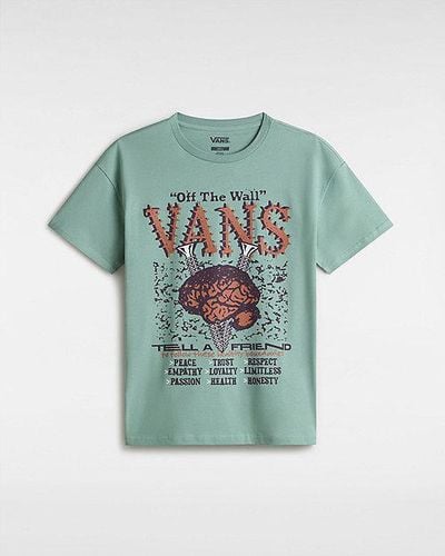 Vans T-shirt Oversize Brain Jam - Vert