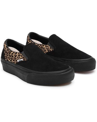 Vans Customs Leopard Slip-on Platform - Black