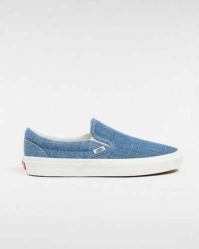 Vans Classic Slip-on Summer Linen Schoenen - Blauw