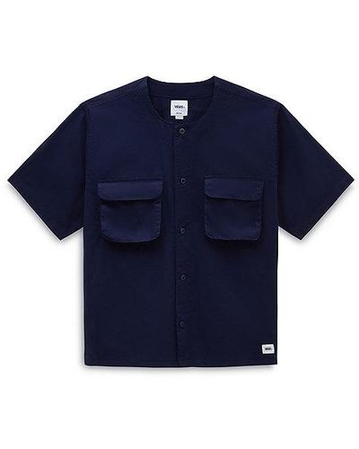 Vans Premium Cargo Woven Short Sleeve Shirt - Blue