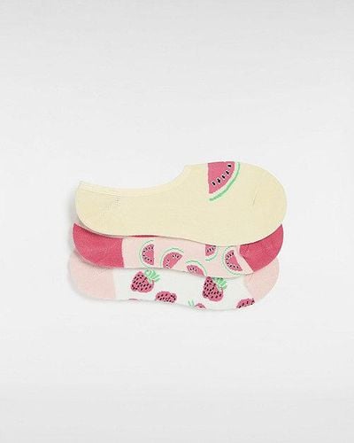 Vans Fruit Fun Canoodle Socken 3Er-Pack (Chintz Rose) Damen, Größe - Weiß