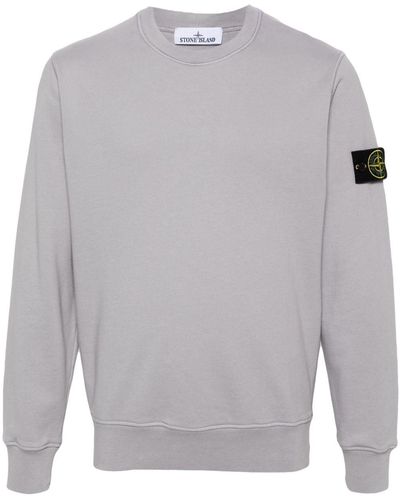 Stone Island Sweat 63051 Compass en coton - Gris