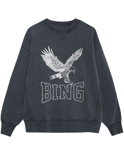 Anine Bing Alto Sweatshirt Retro Eagle - Bleu