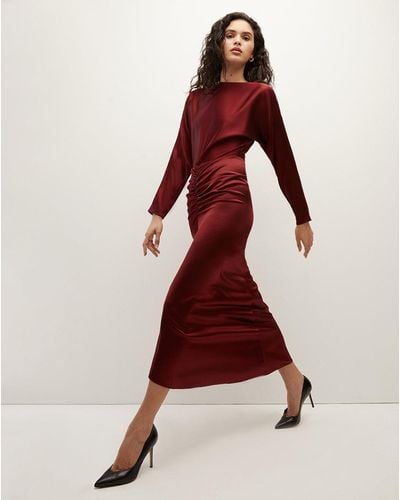 Veronica Beard Sabri Stretch-silk Charmeuse Dress - Red