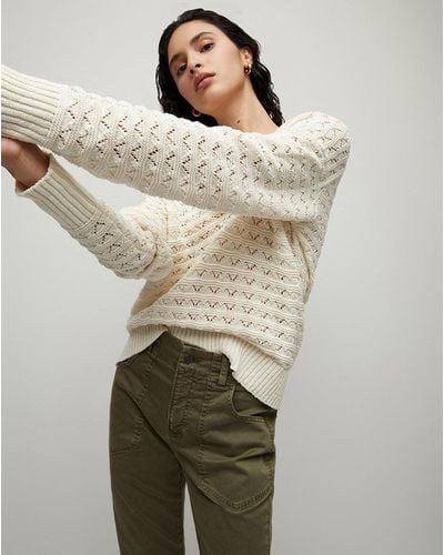 Veronica Beard Bracia Pointelle Sweater - Natural