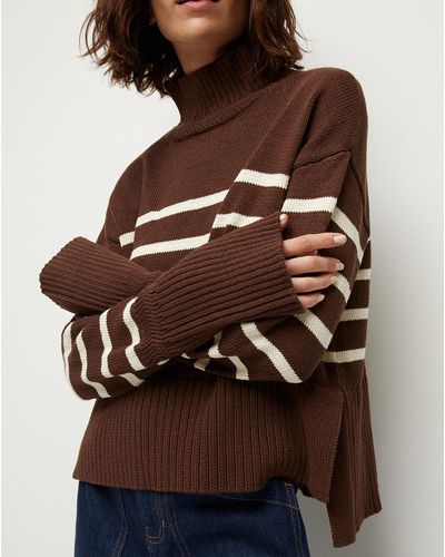 Veronica Beard Lancetti Nautical-stripe Sweater - Brown