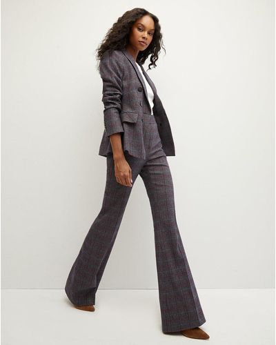 Veronica Beard Lebone Plaid Pant - White