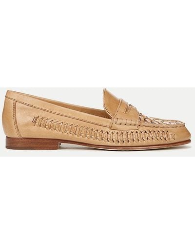 Veronica Beard Penny Woven Leather Loafer - White